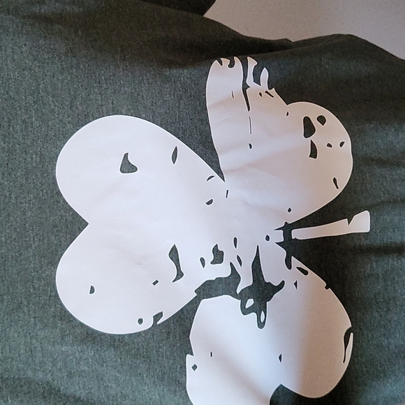 Bella Canvas heather green short sleeve tee with white Shamrock graphic - Picture 4 of 6